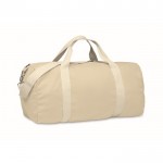 Bolsa de tejido reciclado con doble asa ajustable y desmontable color beige