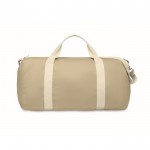 Bolsa de tejido reciclado con doble asa ajustable y desmontable color caqui segunda vista