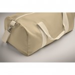 Bolsa de tejido reciclado con doble asa ajustable y desmontable color caqui vista fotografía quinta vista