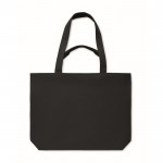 Bolsa de tejido reciclado con asas cortas y largas 320 g/m2 color negro tercera vista