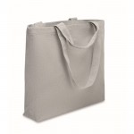 Bolsa de tejido reciclado con asas cortas y largas 320 g/m2 color gris