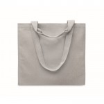 Bolsa de tejido reciclado con asas cortas y largas 320 g/m2 color gris segunda vista
