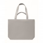 Bolsa de tejido reciclado con asas cortas y largas 320 g/m2 color gris tercera vista