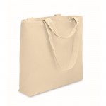 Bolsa de tejido reciclado con asas cortas y largas 320 g/m2 color beige