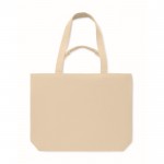 Bolsa de tejido reciclado con asas cortas y largas 320 g/m2 color beige tercera vista