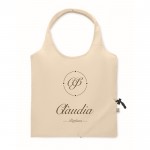 Bolsa plegable de la compra de algodón reciclado 140 g/m2 color beige vista principal