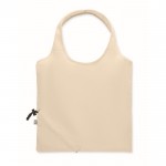 Bolsa plegable de la compra de algodón reciclado 140 g/m2 color beige segunda vista