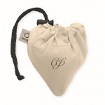 Bolsa plegable de la compra de algodón reciclado 140 g/m2 color beige vista principal tercera vista