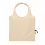 Bolsa plegable de la compra de algodón reciclado 140 g/m2 color beige cuarta vista
