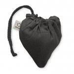 Bolsa compacta y plegable de la compra de algodón reciclado 140 g/m2 color negro tercera vista