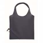 Bolsa compacta y plegable de la compra de algodón reciclado 140 g/m2 color azul segunda vista