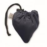 Bolsa compacta y plegable de la compra de algodón reciclado 140 g/m2 color azul tercera vista