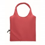 Bolsa compacta y plegable de la compra de algodón reciclado 140 g/m2 color rojo segunda vista