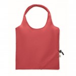 Bolsa compacta y plegable de la compra de algodón reciclado 140 g/m2 color rojo cuarta vista