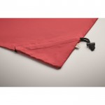 Bolsa compacta y plegable de la compra de algodón reciclado 140 g/m2 color rojo vista fotografía cuarta vista