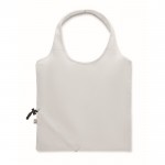 Bolsa compacta y plegable de la compra de algodón reciclado 140 g/m2 color blanco segunda vista