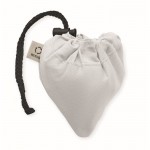 Bolsa compacta y plegable de la compra de algodón reciclado 140 g/m2 color blanco tercera vista