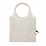 Bolsa compacta y plegable de la compra de algodón reciclado 140 g/m2 color blanco cuarta vista