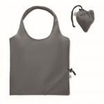 Bolsa compacta y plegable de la compra de algodón reciclado 140 g/m2 color gris oscuro