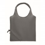 Bolsa compacta y plegable de la compra de algodón reciclado 140 g/m2 color gris oscuro segunda vista