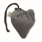 Bolsa compacta y plegable de la compra de algodón reciclado 140 g/m2 color gris oscuro tercera vista