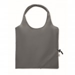 Bolsa compacta y plegable de la compra de algodón reciclado 140 g/m2 color gris oscuro cuarta vista