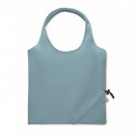 Bolsa compacta y plegable de la compra de algodón reciclado 140 g/m2 color negro mate cuarta vista
