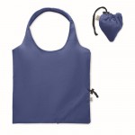 Bolsa compacta y plegable de la compra de algodón reciclado 140 g/m2 color azul real
