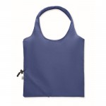 Bolsa compacta y plegable de la compra de algodón reciclado 140 g/m2 color azul real segunda vista