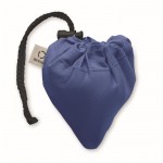 Bolsa compacta y plegable de la compra de algodón reciclado 140 g/m2 color azul real tercera vista
