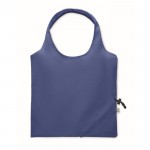 Bolsa compacta y plegable de la compra de algodón reciclado 140 g/m2 color azul real cuarta vista