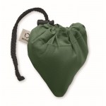 Bolsa compacta y plegable de la compra de algodón reciclado 140 g/m2 color verde oscuro tercera vista