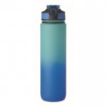 Botella de RPET con boquilla y horario de consumo de agua 1L color azul real sexta vista