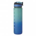 Botella de RPET con boquilla y horario de consumo de agua 1L color azul real septima vista