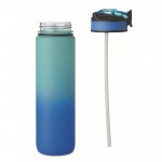 Botella de RPET con boquilla y horario de consumo de agua 1L color azul real novena vista