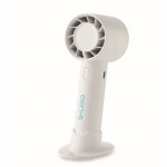 Ventilador portátil con soporte para escritorio y teléfono color blanco vista principal segunda vista