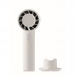 Ventilador portátil con soporte para escritorio y teléfono color blanco octava vista