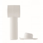 Ventilador portátil con soporte para escritorio y teléfono color blanco