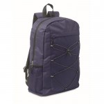 Mochila de poliéster RPET con bolsillos de malla a ambos lados color azul