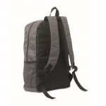Mochila de poliéster RPET con bolsillos de malla a ambos lados color gris oscuro segunda vista