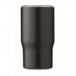 Taza de acero inoxidable reciclado con asa de madera 350ml color negro sexta vista