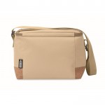 Bolsa nevera de RPET con detalle en la base de corcho 5L color caqui sexta vista