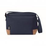 Bolsa nevera de RPET con detalle en la base de corcho 5L color azul marino sexta vista