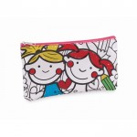 Estuche para lápices con figuras para pintar con rotuladores color rosa sexta vista