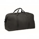 Bolsa de viaje monocromática de tejido reciclado con doble asa color negro