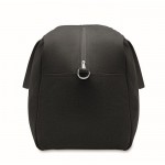Bolsa de viaje monocromática de tejido reciclado con doble asa color negro tercera vista