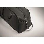Bolsa de viaje monocromática de tejido reciclado con doble asa color negro vista fotografía quinta vista