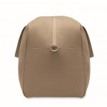 Bolsa de viaje monocromática de tejido reciclado con doble asa color caqui sexta vista