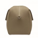 Bolsa de viaje monocromática de tejido reciclado con doble asa color verde militar sexta vista