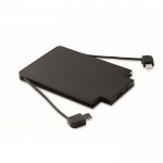 Powerbank magnética con cables incorporados en la misma 2.500 mAh color negro
